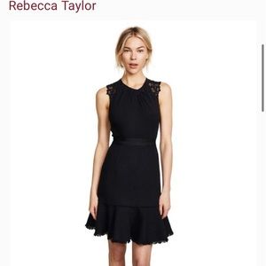 NWT Rebecca Taylor Luna dress in black size 0